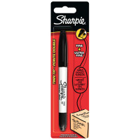 Маркер перманентный двухсторонний Sharpie "Twin Tip" черный, пулевидный, 0,3-1мм, блистер