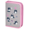 Пенал BRAUBERG, 1 отделение, полиэстер, 21х14 см, Cat patches, 272327 по низкой цене оптом 
