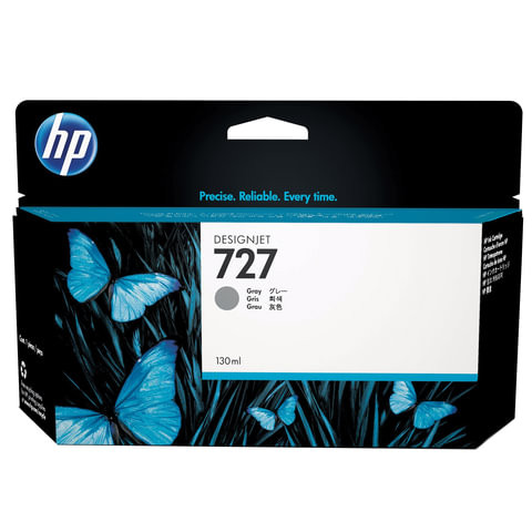 Картридж струйный для плоттера HP (B3P24A) Designjet T920/1500, №727, серый, 130 мл, оригинальный по низкой цене оптом 