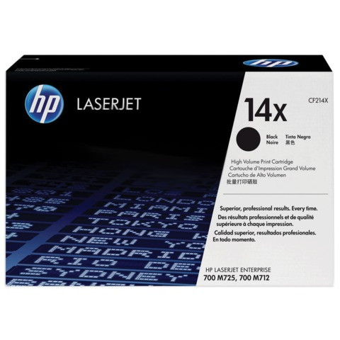 Картридж лазерный HP (CF214X) LaserJet M725dn/M725f/M712dn, №14X, оригинальный, увеличенный ресурс 17500 страниц по низкой цене оптом 
