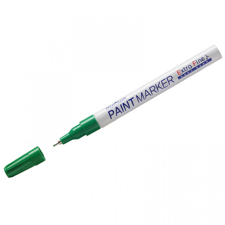 Маркер-краска MunHwa "Extra Fine Paint Marker" зеленая, 1мм, нитро-основа по низкой цене оптом Краснодар, Москва, Уфа, Казань, Барнаул, Владивосток, Хабаровск, Сахалин, Красноярск, Екатеренбург, 