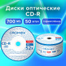 Диски CD-R CROMEX 700Mb 52x Bulk (термоусадка без шпиля), КОМПЛЕКТ 50 шт., 513773 по низкой цене оптом Краснодар, Москва, Уфа, Казань, Барнаул, Владивосток, Хабаровск, Сахалин, Красноярск, Екатеренбург, 