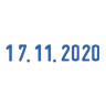 Датер-мини месяц цифрами, для банка, оттиск 20х3,8 мм, синий, TRODAT 4810 BANK, корпус черный по низкой цене оптом 