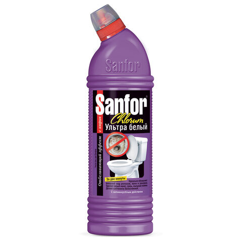 Чистящее средство 750 г, SANFOR Chlorum (Санфор Хлорный), мгновенное отбеливание, гель, 1880 по низкой цене оптом 