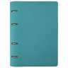Тетрадь на кольцах А5 (180х220 мм), 120 листов, под кожу, BRAUBERG "Joy", бирюзовый/серо-голубой, 129993 по низкой цене оптом 