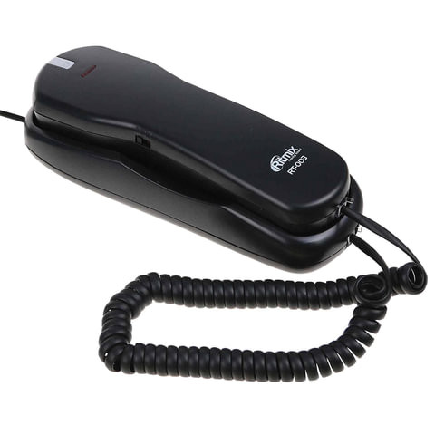Телефон RITMIX RT-003 black, набор на трубке, быстрый набор 13 номеров, черный, 15118343 по низкой цене оптом 