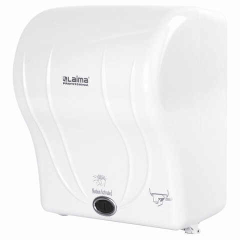 Диспенсер для полотенец в рулонах LAIMA PROFESSIONAL ORIGINAL (Система Н1), СЕНСОРНЫЙ, белый, ABS-пластик, 605765 по низкой цене оптом Краснодар, Москва, Уфа, Казань, Барнаул, Владивосток, Хабаровск, Сахалин, Красноярск, Екатеренбург, 