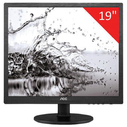 Монитор AOC Professional I960SRDA 19" (48.3 см), 1280x1024, 5:4, IPS, 5 мс, 250cd, VGA, черный по низкой цене оптом Краснодар, Москва, Уфа, Казань, Барнаул, Владивосток, Хабаровск, Сахалин, Красноярск, Екатеренбург, 