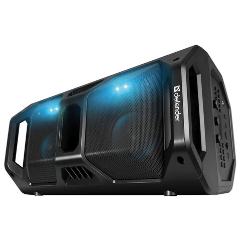 Колонка портативная DEFENDER Rage, 2.0, 50 Вт, Bluetooth, FM-тюнер, microSD, чёрная, 65109 по низкой цене оптом Краснодар, Москва, Уфа, Казань, Барнаул, Владивосток, Хабаровск, Сахалин, Красноярск, Екатеренбург, 