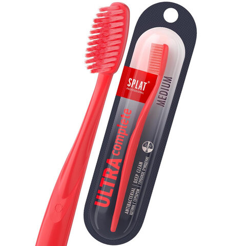 Зубная щетка средней жесткости SPLAT PROFESSIONAL "ULTRA COMPLETE", глубокое очищение, ш/к 11909, 111.14169.0101 по низкой цене оптом 