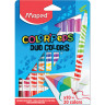 Фломастеры двусторонние MAPED (Франция) "Color'peps Duo", 10 штук, 20 цветов, 4,7 мм, смываемые, 847010 по низкой цене оптом 