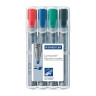Маркеры для флипчарта STAEDTLER в НАБОРЕ из 4 шт., НЕПРОПИТЫВАЮЩ, АССОРТИ, "Lumocolor", скошенный наконечник, 2-5 мм, 356 B WP4 по низкой цене оптом Краснодар, Москва, Уфа, Казань, Барнаул, Владивосток, Хабаровск, Сахалин, Красноярск, Екатеренбург, 