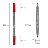 Фломастеры двусторонние BRAUBERG "PREMIUM" "DUAL-TIP", 10 шт., 10 цветов, два наконечника, картонная коробка с европодвесом, 151946 по низкой цене оптом 