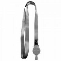 Держатель-рулетка для бейджей 70 см, с лентой 45 см, серый, BRAUBERG EXTRA, 238839