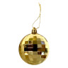 Украшение ёлочное 4 шт., 6 см, "Диско-шар", пластик, золотистый, ЗОЛОТАЯ СКАЗКА, 592484 по низкой цене оптом 