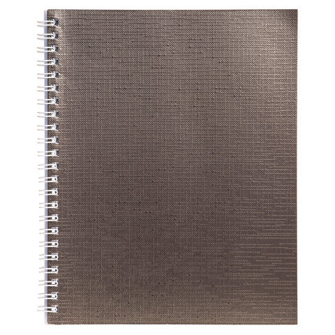 Тетрадь бумвинил, А5, 96 л., гребень, офсет №1, клетка, КОРИЧНЕВАЯ Metallic, HATBER, 96Т5бвВ1гр по низкой цене оптом 