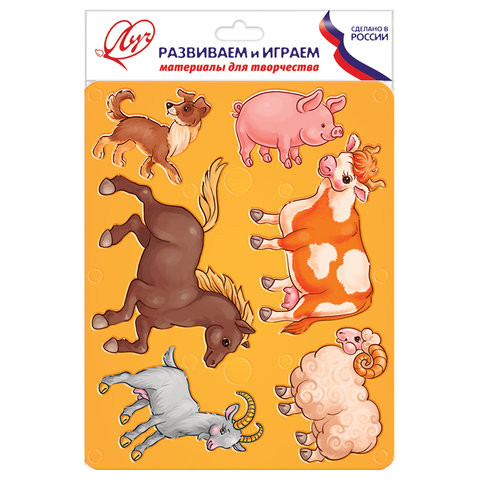 Трафарет-раскраска ЛУЧ "Домашние животные", 9C 447-08 по низкой цене оптом 