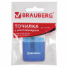 Точилка BRAUBERG "OfficeBox", с контейнером и крышкой, прямоугольная, в упаковке с подвесом, ассорти, 222494 по низкой цене оптом Краснодар, Москва, Уфа, Казань, Барнаул, Владивосток, Хабаровск, Сахалин, Красноярск, Екатеренбург, 
