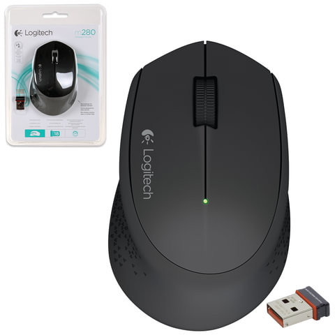 Мышь беспроводная LOGITECH M280, 2 кнопки + 1 колесо-кнопка, оптическая, черная, 910-004287 по низкой цене оптом Краснодар, Москва, Уфа, Казань, Барнаул, Владивосток, Хабаровск, Сахалин, Красноярск, Екатеренбург, 
