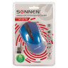 Мышь беспроводная SONNEN M-661Bl, USB, 1000 dpi, 2 кнопки + 1 колесо-кнопка, оптическая, синяя, 512648 по низкой цене оптом Краснодар, Москва, Уфа, Казань, Барнаул, Владивосток, Хабаровск, Сахалин, Красноярск, Екатеренбург, 