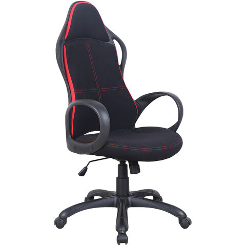 Кресло офисное BRABIX PREMIUM "Force EX-516", ткань, черное/вставки красные, 531571 по низкой цене оптом 