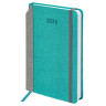 Ежедневник датированный 2026 А5 138x213мм BRAUBERG Mosaic, под кожу, держатель для ручки, бирюза, 117110 по низкой цене оптом 