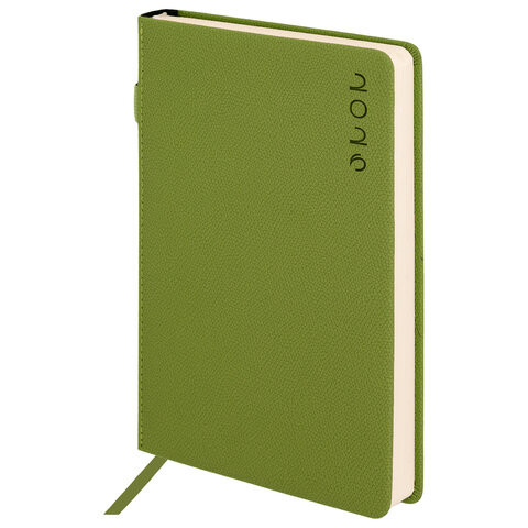 Ежедневник датированный 2026 А5 138х213мм BRAUBERG Essential, под кожу, держатель, зеленый, 117398 по низкой цене оптом 