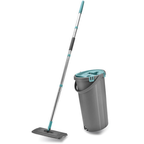 Набор для уборки: швабра, МОП, двухкамерное ведро с отжимом MILEY LIGHT MOP, сменная насадка МОП 607751, 100-144 по низкой цене оптом 