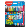 Фломастеры MAPED (Франция) "Color'Peps Jungle", 12 цветов, смываемые, вентилируемый колпачок, 845420 по низкой цене оптом 