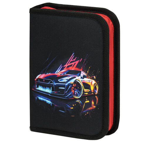 Пенал BRAUBERG, 1 отделение, полиэстер, 21х14 см, Neon drift, 272329 по низкой цене оптом 