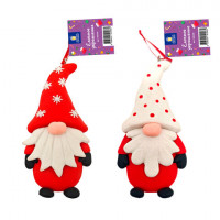 Украшение елочное (1шт) "Гномик" 12х6 см, полимерная глина, ассорти 2 дизайна, ЗОЛОТАЯ СКАЗКА, 592410