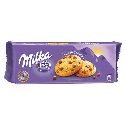 Печенье MILKA (Милка), сдобное, с кусочками шоколада, 168 г, 67731 по низкой цене оптом 
