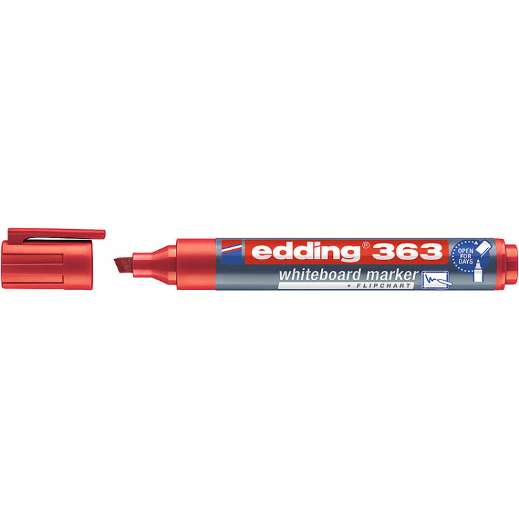Маркер для белых досок edding 363, скошенный наконечник, 1-5 мм Красный по низкой цене оптом 
