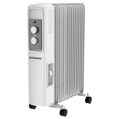 Обогреватель масляный SONNEN DFS-9E, 2000 Вт, механическое управление, 3 режима, 9 секций, белый, 457780 по низкой цене оптом Обогреватель масляный SONNEN DFS-9E, 2000 Вт, механическое управление, 3 режима, 9 секций, белый, 457780 по низкой цене оптом