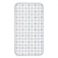 Коврик для ванны противоскользящий 70х36см, "Бусины", прозрачный, ПВХ, присоски, PRIMILA, 700366