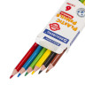 Карандаши цветные пластиковые BRAUBERG PREMIUM, 6 цветов, трехгранные, грифель мягкий 3 мм, 181660 по низкой цене оптом 