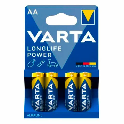 Батарейки алкалиновые "пальчиковые" КОМПЛЕКТ 4 шт., VARTA LONGLIFE POWER, АА (LR6, 24А), блистер, 4906121414 по низкой цене оптом 