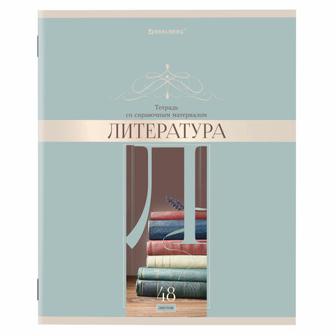 Тетрадь предметная "DELIGHT" 48 л., обложка картон, ЛИТЕРАТУРА, линия, BRAUBERG, 404576 по низкой цене оптом 