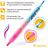 Набор текстовыделителей двухсторонних Crown "Multi Hi-Lighter Twin" 3шт., 6цв., 3/2мм, блистер по низкой цене оптом Краснодар, Москва, Уфа, Казань, Барнаул, Владивосток, Хабаровск, Сахалин, Красноярск, Екатеренбург, 