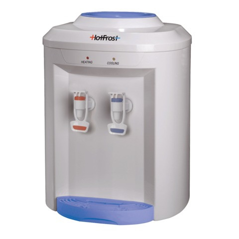 Кулер для воды HOT FROST D75E, настольный, НАГРЕВ/ОХЛАЖДЕНИЕ ЭЛЕКТРОННОЕ, 2 крана, белый/голубой, 110207501 по низкой цене оптом Краснодар, Москва, Уфа, Казань, Барнаул, Владивосток, Хабаровск, Сахалин, Красноярск, Екатеренбург, 