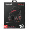 Наушники с микрофоном (гарнитура) REDRAGON Minos, проводные, 2 м, полноразмерные с оголовьем, черные с красным, 78368 по низкой цене оптом 