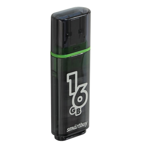 Флеш-диск 16 GB, SMARTBUY Glossy, USB 2.0, черный, SB16GBGS-K по низкой цене оптом Краснодар, Москва, Уфа, Казань, Барнаул, Владивосток, Хабаровск, Сахалин, Красноярск, Екатеренбург, 
