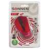 Мышь беспроводная SONNEN M-661R, USB, 1000 dpi, 2 кнопки + 1 колесо-кнопка, оптическая, красная, 512649 по низкой цене оптом Краснодар, Москва, Уфа, Казань, Барнаул, Владивосток, Хабаровск, Сахалин, Красноярск, Екатеренбург, 