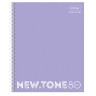 Тетрадь А5 80 л. HATBER Premium гребень, клетка, глянцевая ламинация, "NEWtone PASTEL Лаванда", T346914, 80Т5лA1гр_05019 по низкой цене оптом 