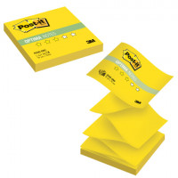 Блок самоклеящийся (стикер) POST-IT ORIGINAL "Лето" (Z-блок) 76х76 мм, 100 л., желтый неон, R330-ONY