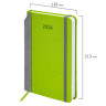 Ежедневник датированный 2026 А5 138x213мм BRAUBERG Mosaic, под кожу, карман для ручки, зеленый, 117111 по низкой цене оптом 