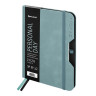 Ежедневник датированный 2026 А5 151х213мм BRAUBERG Note, под кожу, держатель для ручки, серо-голубой, 117520 по низкой цене оптом 