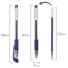 Ручка гелевая с грипом STAFF Basic Needle, СИНЯЯ, игольчатый узел 0,5 мм, линия письма 0,35 мм, 143678 по низкой цене оптом Краснодар, Москва, Уфа, Казань, Барнаул, Владивосток, Хабаровск, Сахалин, Красноярск, Екатеренбург, 