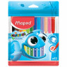 Фломастеры MAPED (Франция) "Color'Peps Ocean", 12 цветов, смываемые, вентилируемый колпачок, упаковка, европодвес, 845720 по низкой цене оптом 