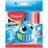 Фломастеры MAPED (Франция) "Color'Peps Ocean", 12 цветов, смываемые, вентилируемый колпачок, упаковка, европодвес, 845720 по низкой цене оптом 